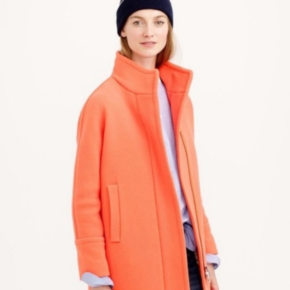 J crew orange coat, size 8 - Picture 6 of 6
